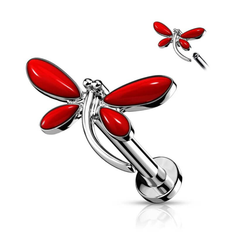 Dragonfly Labret, Monroe, Cartilage Stud Rings