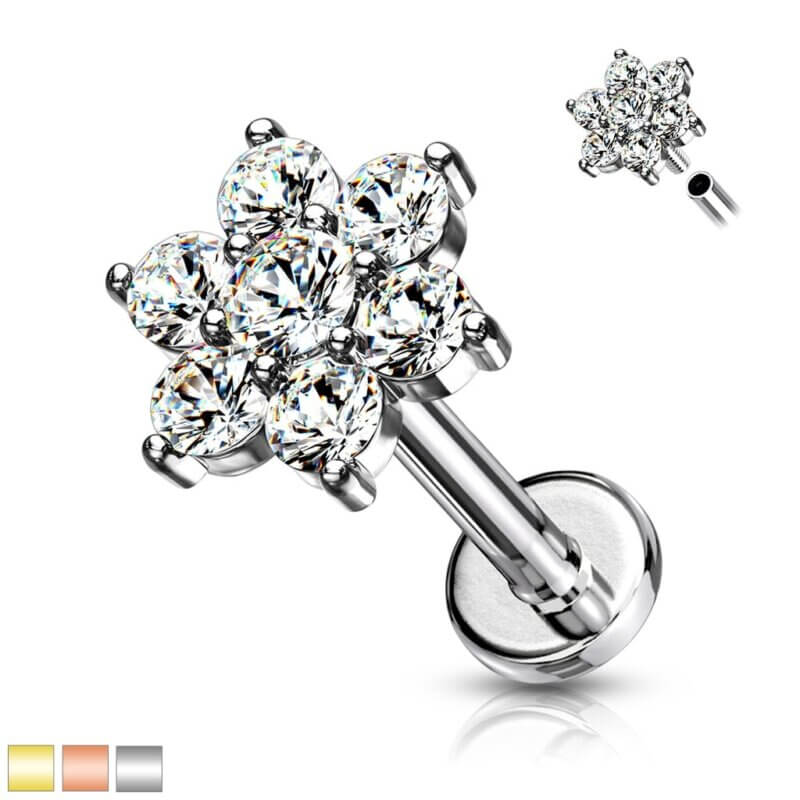 Star Labret Monroe Cartilage Stud Rings
