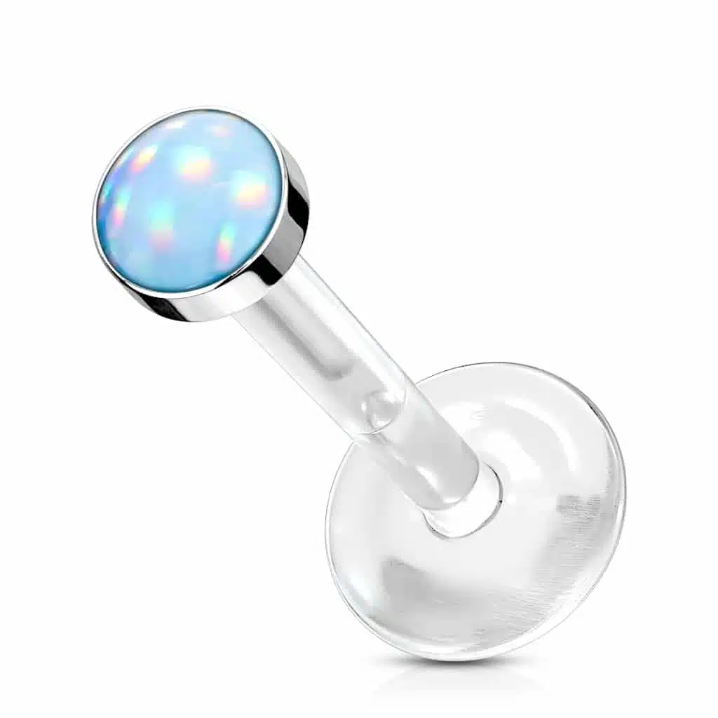 Illuminating Stone Top Bio Flex Studs for Labret, Monroe, Ear Cartilage - Bild 2