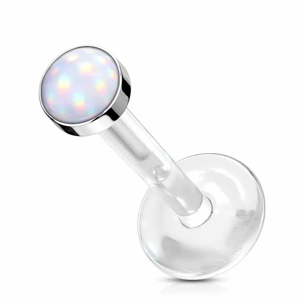 Illuminating Stone Top Bio Flex Studs for Labret, Monroe, Ear Cartilage - Bild 3