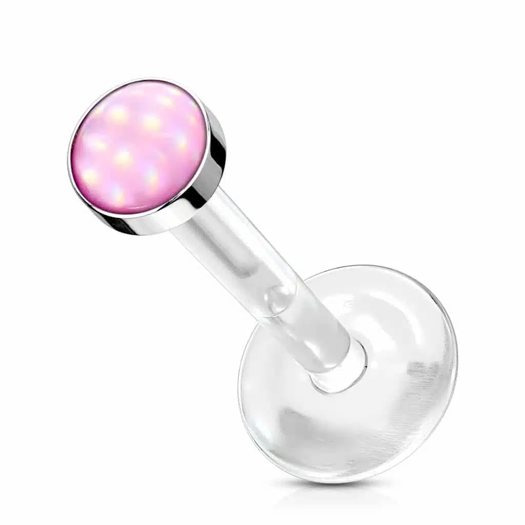 Illuminating Stone Top Bio Flex Studs for Labret, Monroe, Ear Cartilage - Bild 4