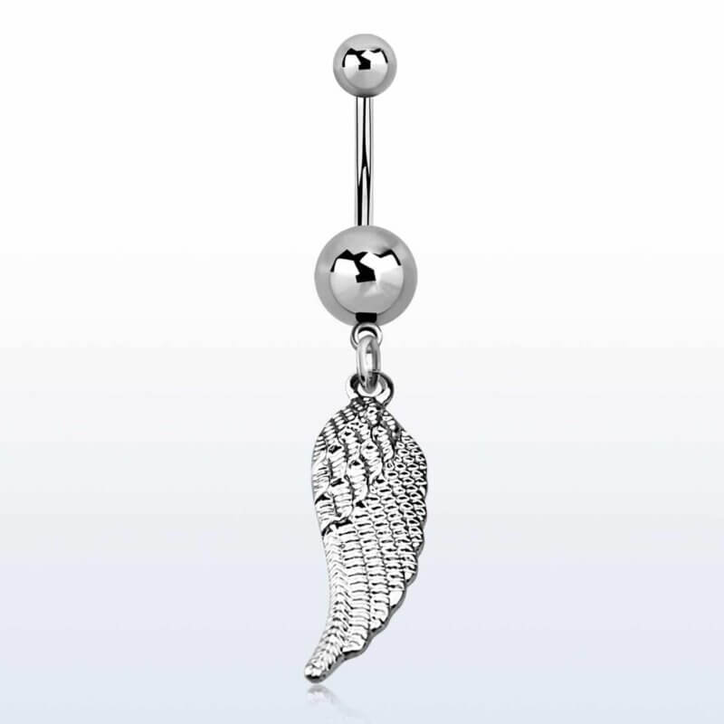Dangling Bird Wing Navelpiercing