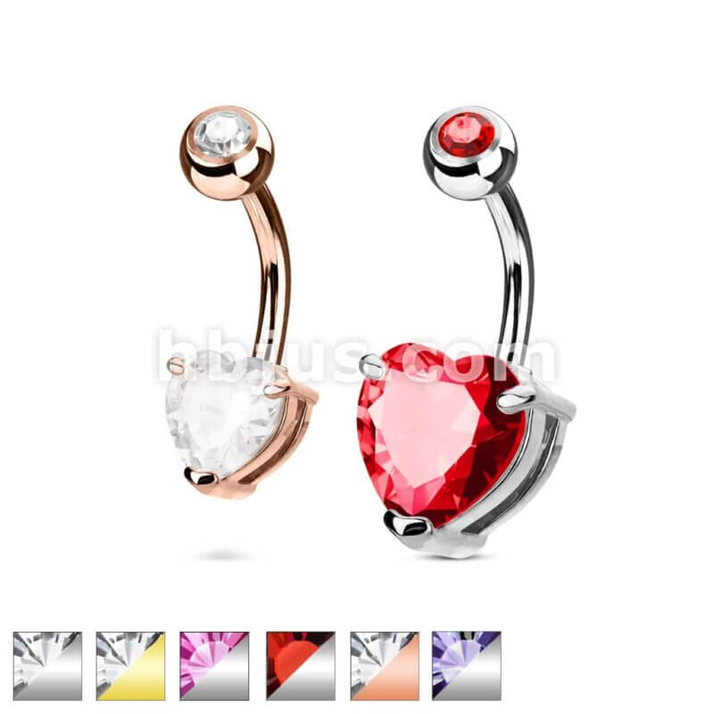 Navelpiercing Heart