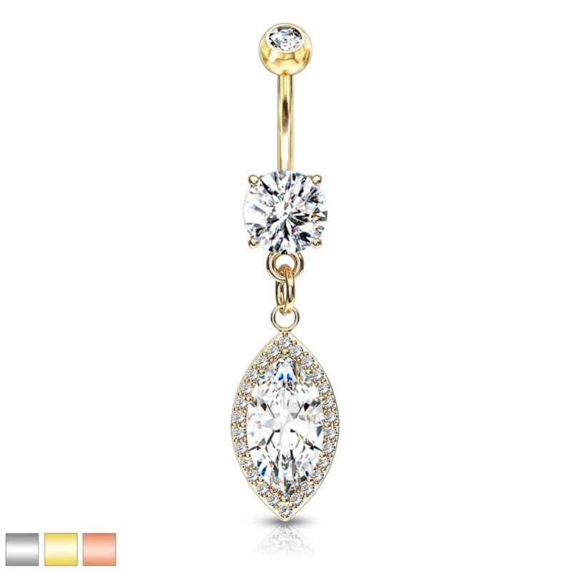 Large Marquise Dangle Navelpiercing