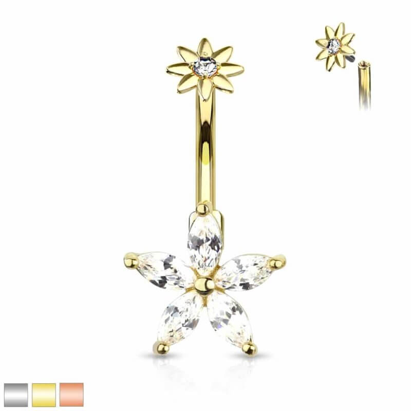 Navelpiercing Blomma 5 Blad