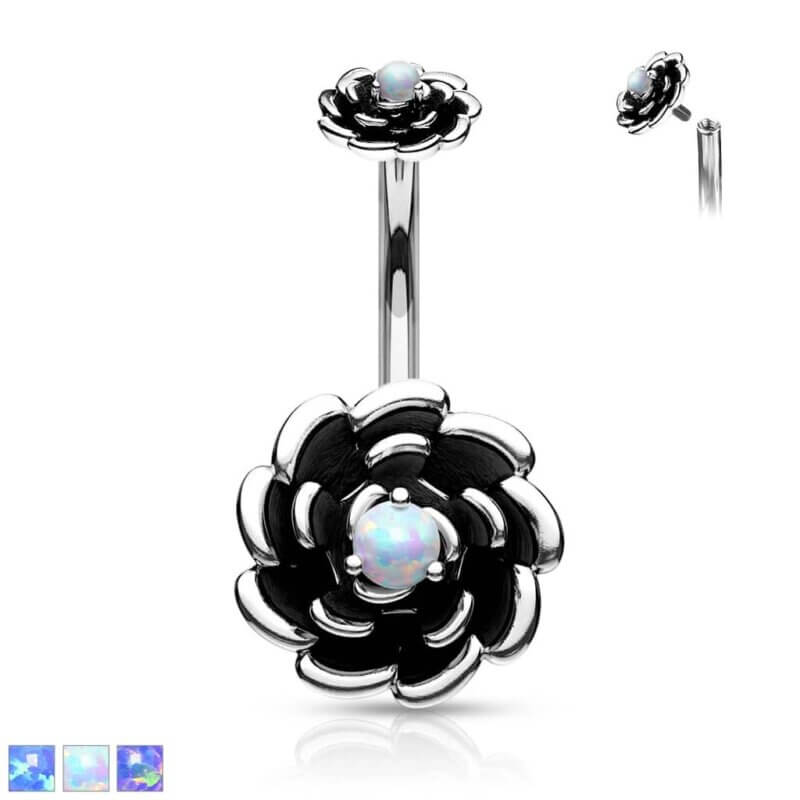 Navelpiercing Silver Pläterad Blomma