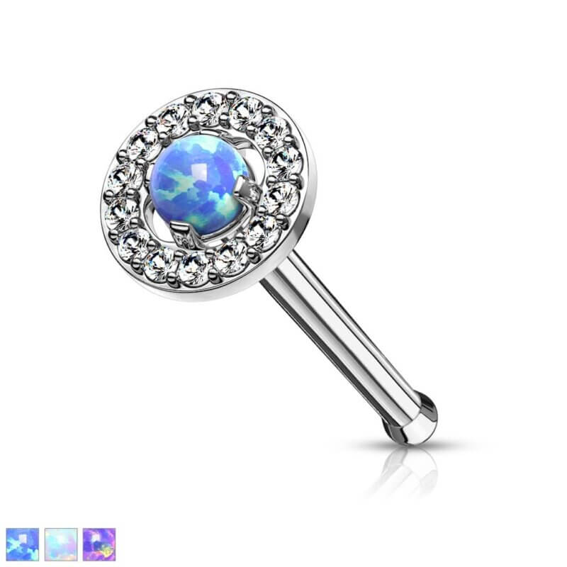 Näspiercing till Näsvingen Opal Kristall