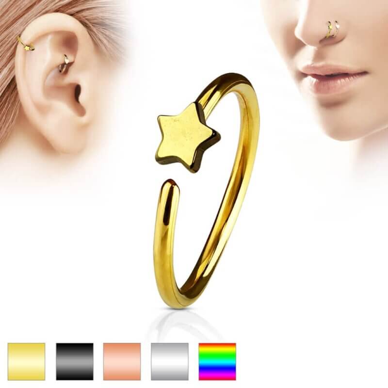 Star Hoop Ring for Nose & Ear Cartilage