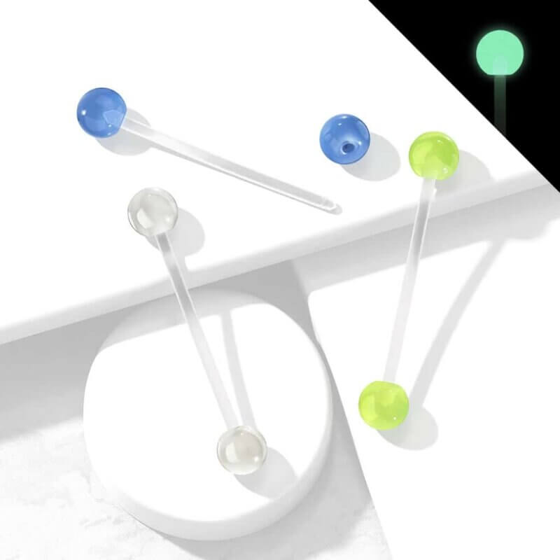 Gravid Navelpiercing med Glow in the Dark Kulor