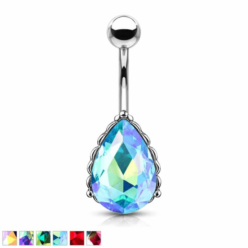 AB Effect Tear Drop Gem Navelpiercing