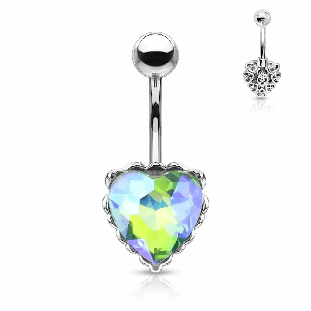 Navelpiercing Hjärta med AB Kristall - Bild 4
