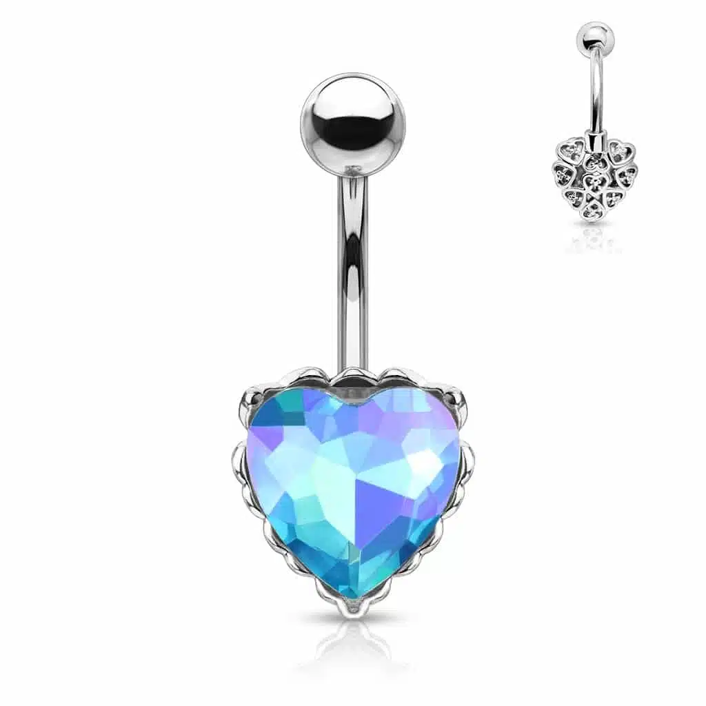 Navelpiercing Hjärta med AB Kristall - Bild 7