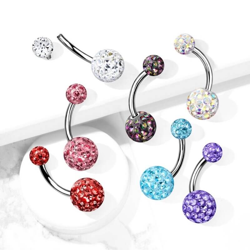 Glitzy Banana Navelpiercing Invändigt Gängad
