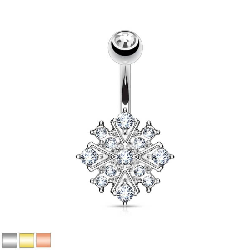 Gem Paved Starburst Navelpiercing