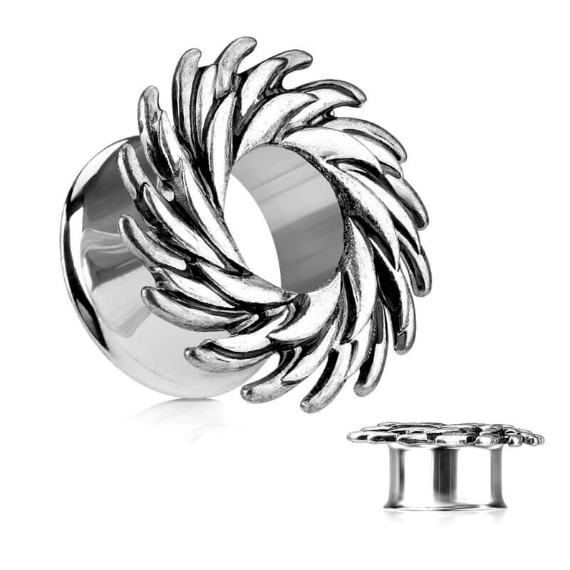 Tribal Swirl Front Double Flared Tunnel