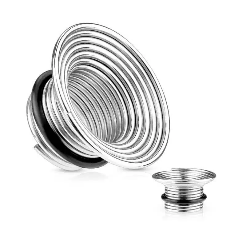 Singel Flare Wire Coil Tunnel Plugs