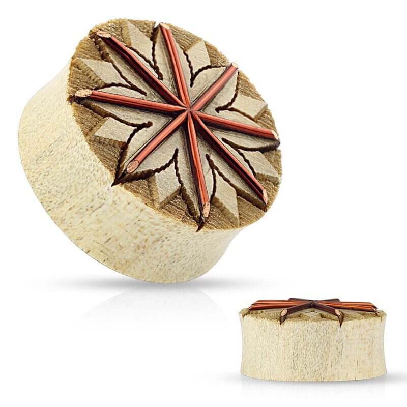 Organic Crocodile Wood Saddle Plugs