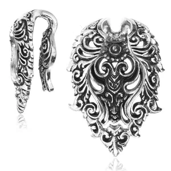 White Brass Ear Weight Tribal
