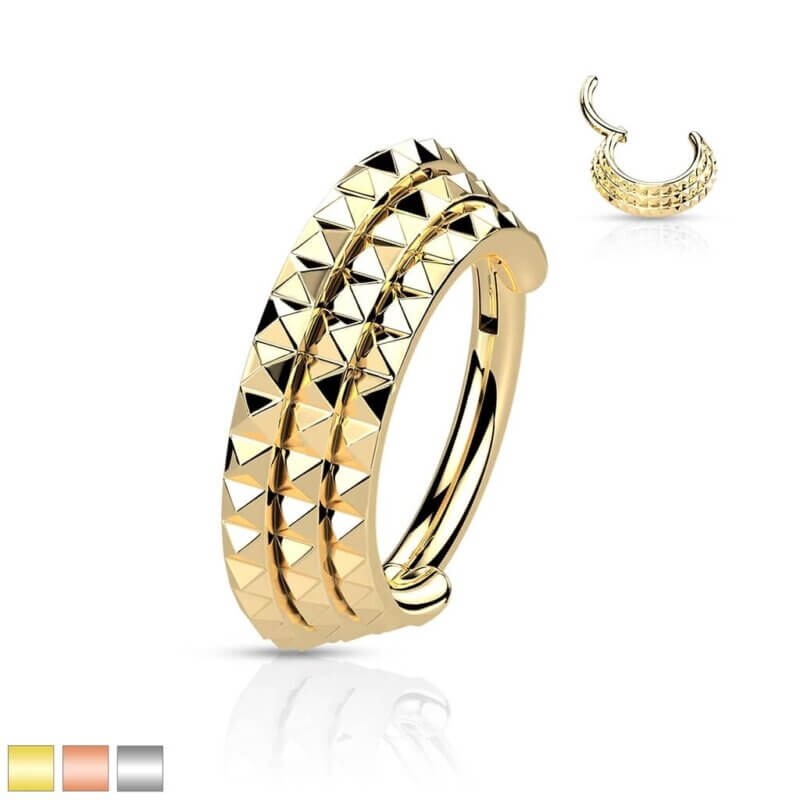 Segment Clicker Ring Pyramid