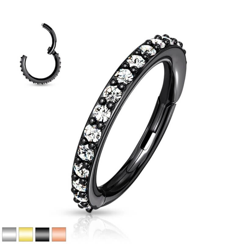 Segment Clicker Ring med Kristaller