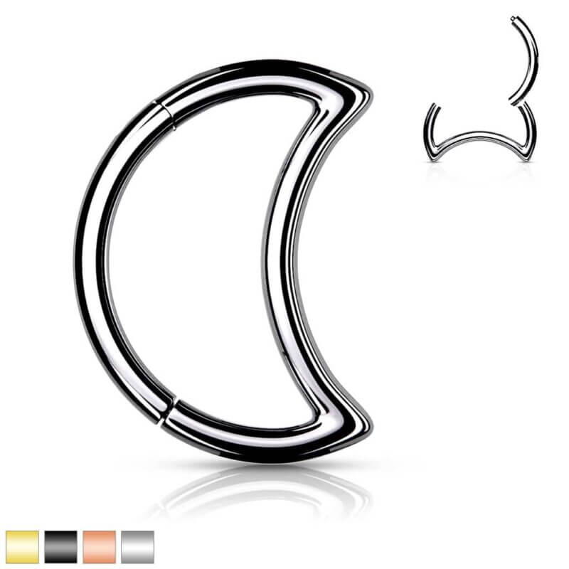 Segment Clicker Ring Halvmåne