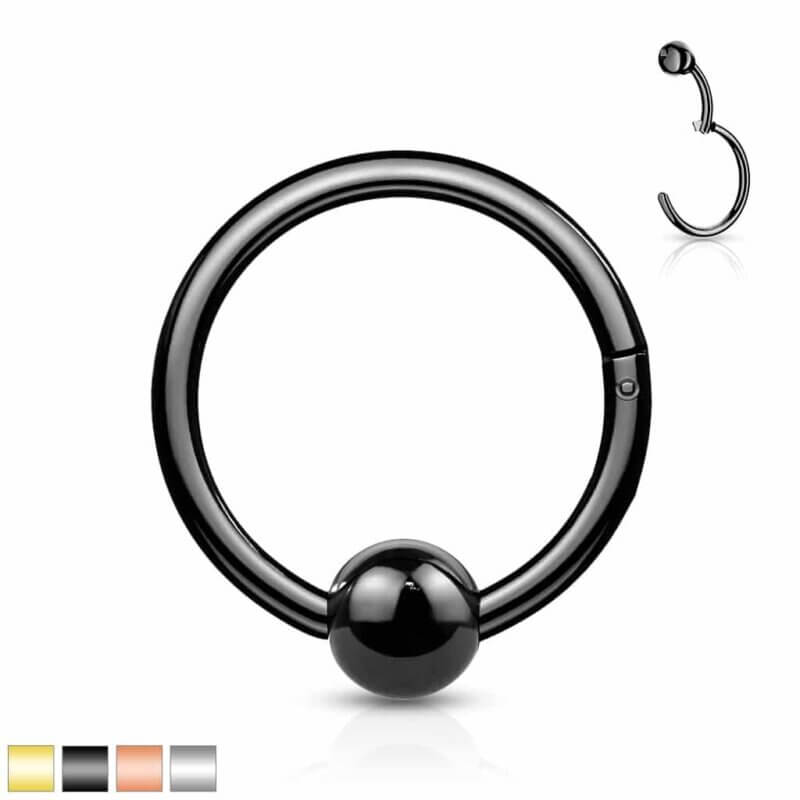 Hinge Hoop Segment Rings med Kula