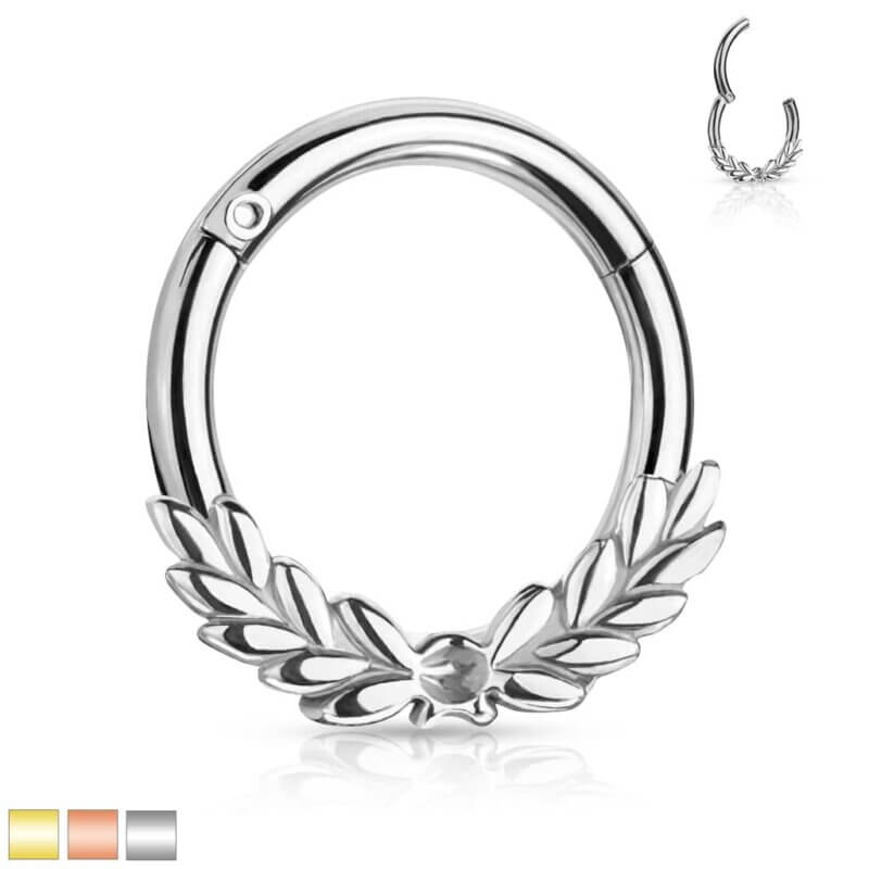 Segment Clicker Ring med Löv
