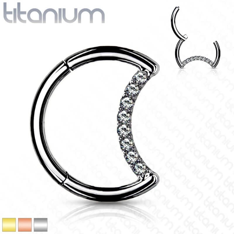 Titan Segment Clicker Ring Halvmåne