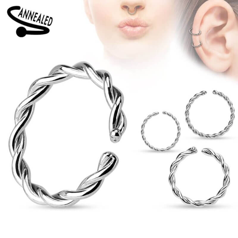 Braided Surgical Steel Annealed and Rounded Ends Cut Rings