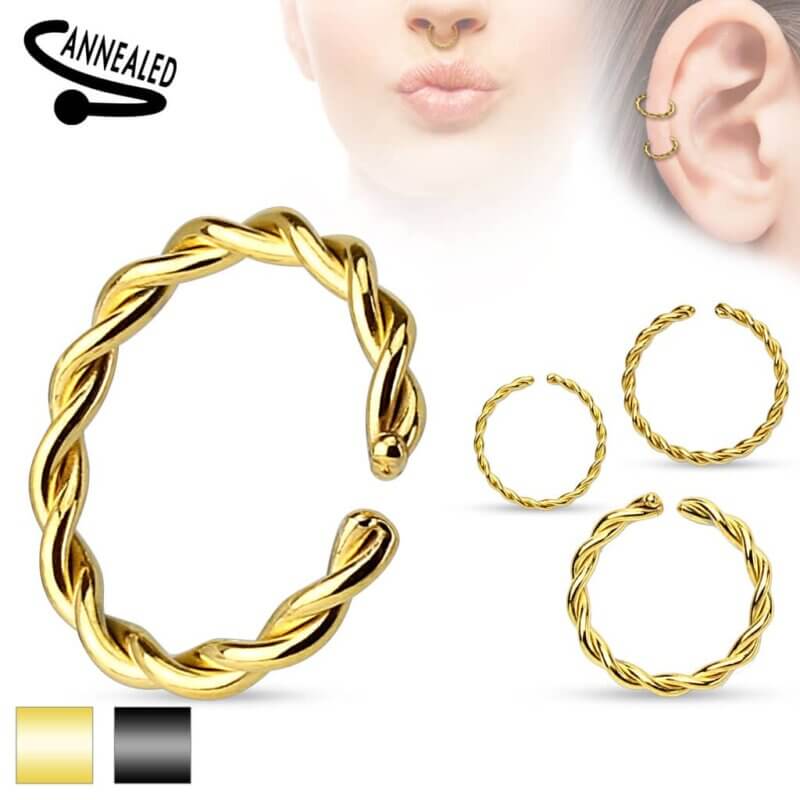 IP Over Braided Surgical Steel Annealed and Rounded Ends Cut Rings