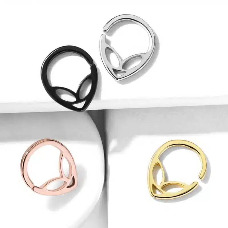 Alien Bendable Hoop Rings For Ear Cartilage, Daith, Nose Septum and More