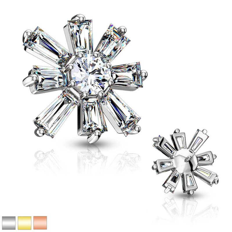 Dermal Anchor Smycke med Stor Kristall