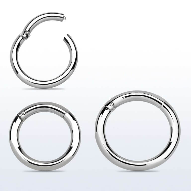 Bröstpiercing: Surgical Steel Hinged Segment Rings