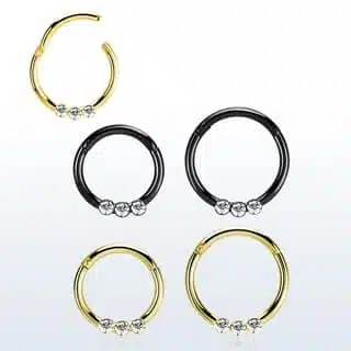 Hinged Segment Ring with Small Crystals