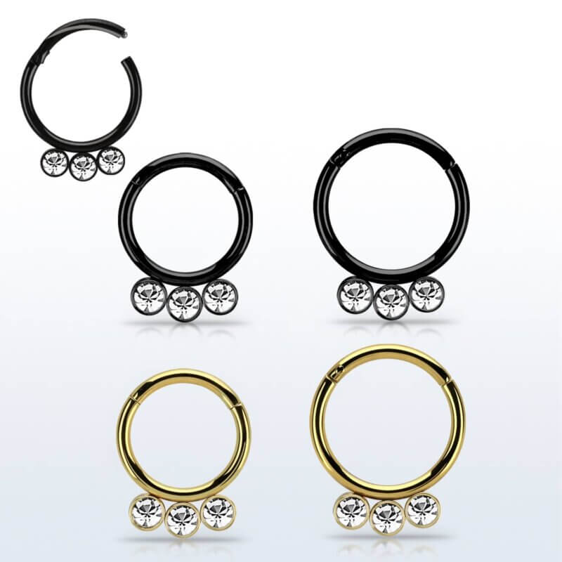 Hinged Segment Ring with Crystals