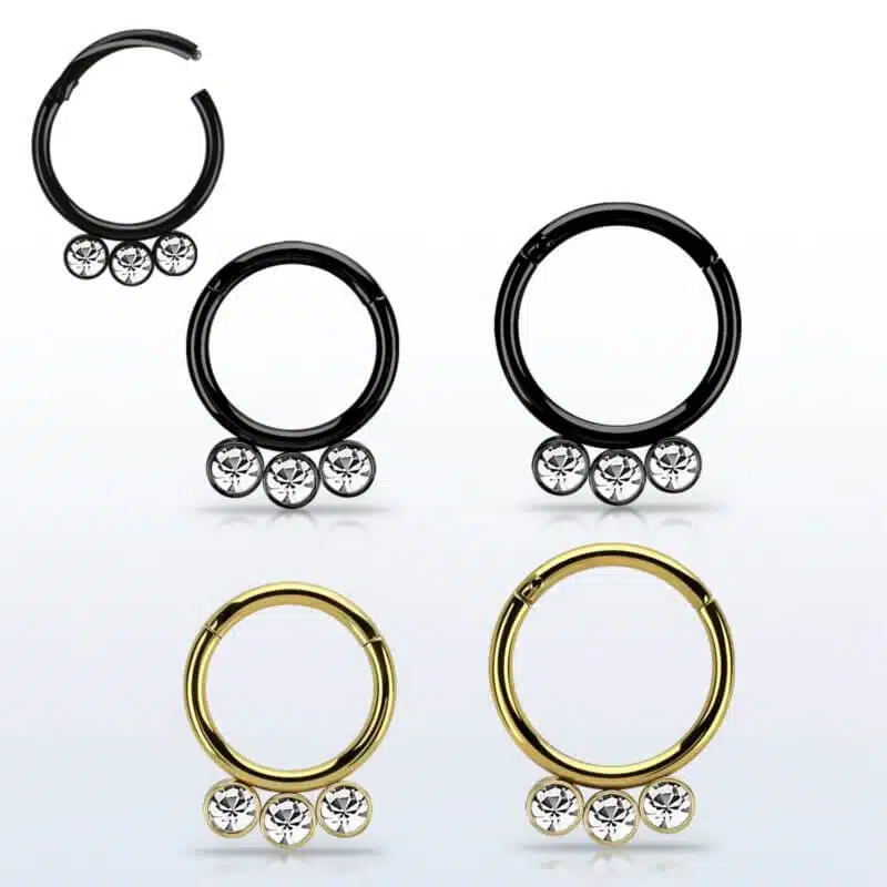 Hinged Segment Ring with Crystals
