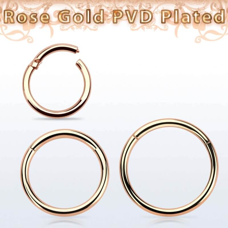 Rose Gold PVD Plated Hinged Segment Ring