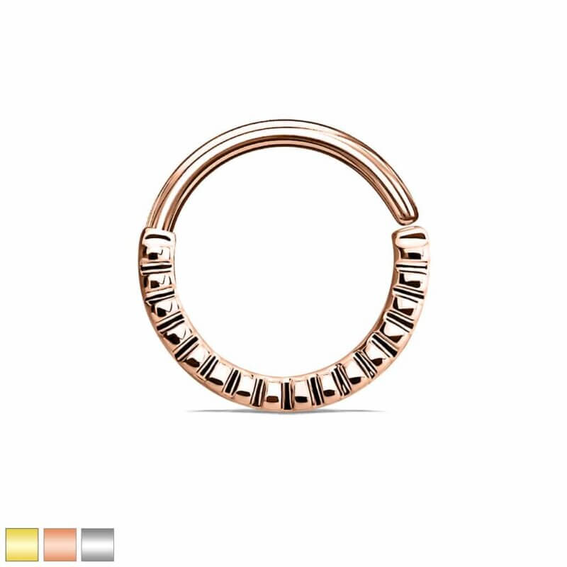 Grooved Half Circle Bendable Nose Septum and Ear Cartilage