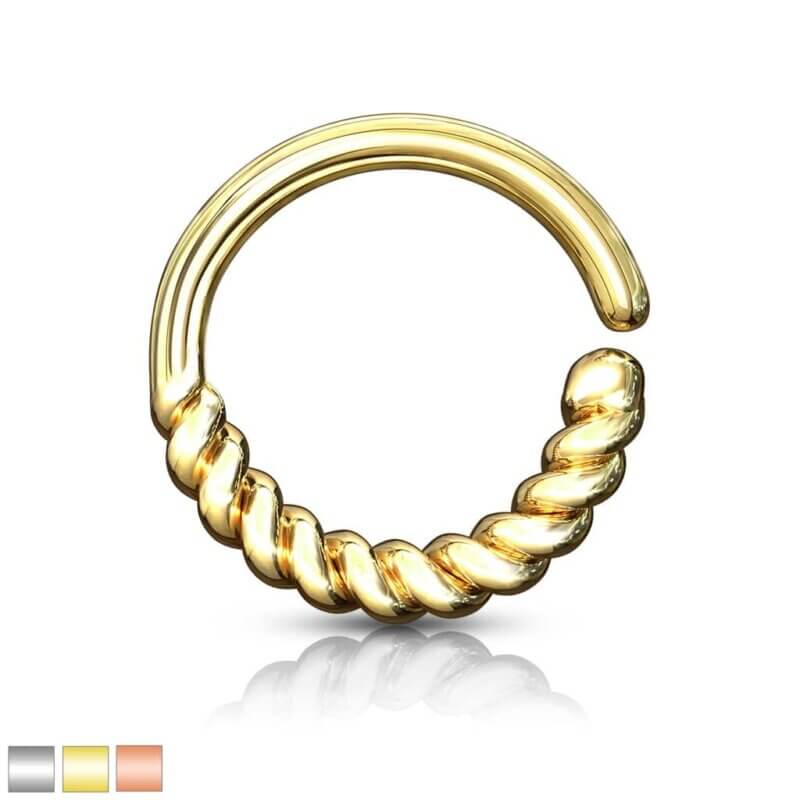 Half Circle Braided Bendable Hoop Rings
