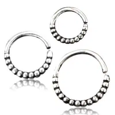 Böjbar Septum Ring Äkta Silver Dot