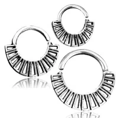 Böjbar Septum Ring Äkta Silver Inka