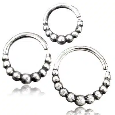 Böjbar Septum Ring Äkta Silver Datz