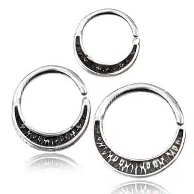 Böjbar Septum Ring Äkta Silver Aztek