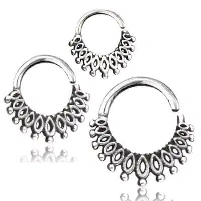 Böjbar Septum Ring Äkta Silver Trin