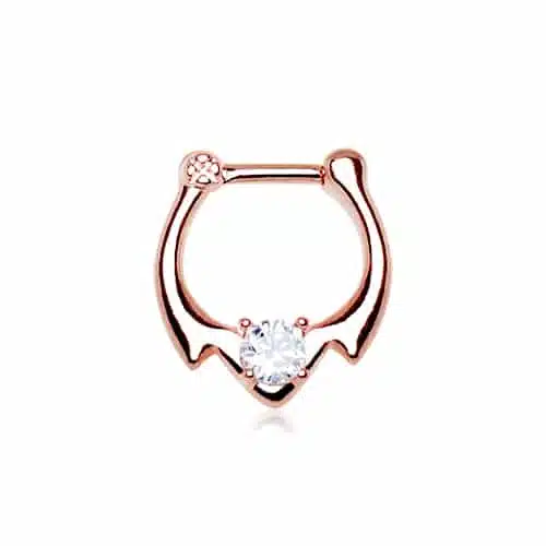 Royalty Hawk Septumpiercing med kristall