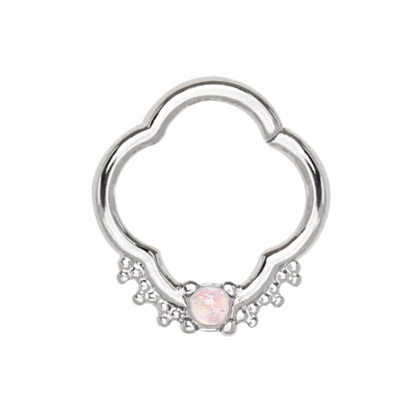 Septumpiercing med kristallkula