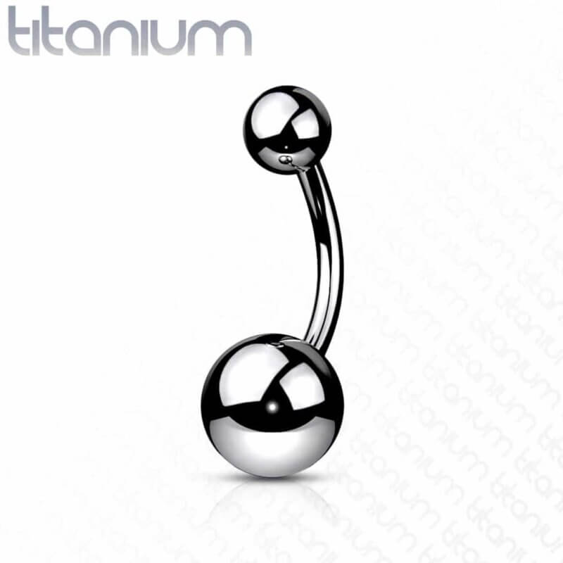 Implant Grade Titanium Belly Rings with Plain Balls