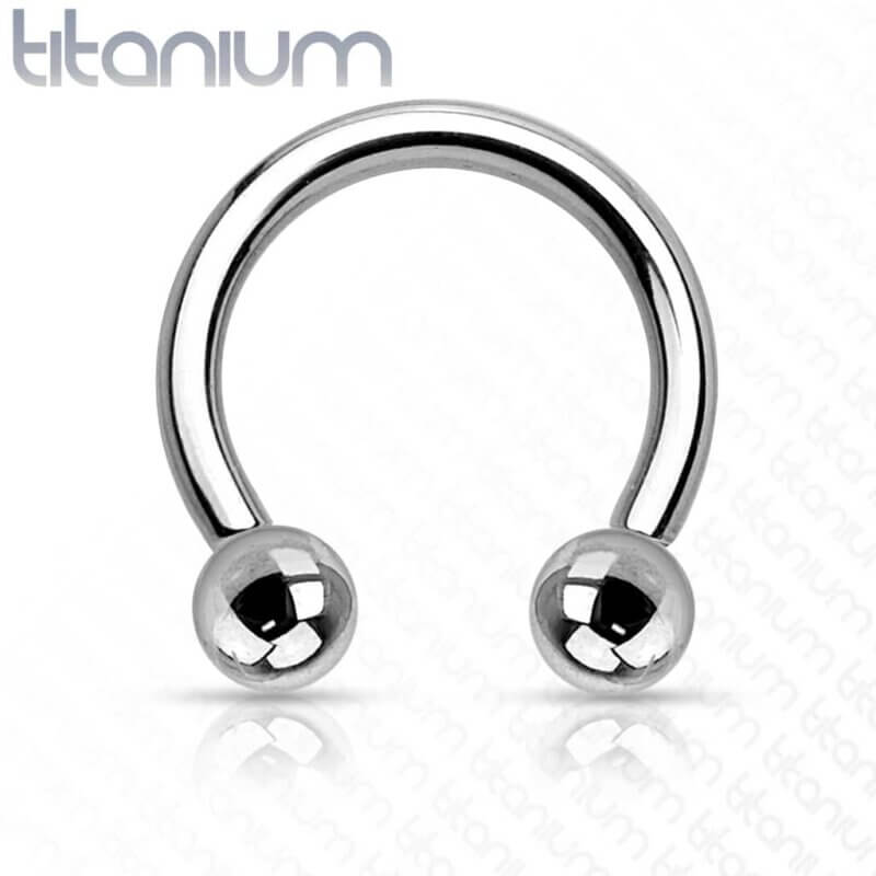 Horse Shoe Ring Titanium Internally Threaded