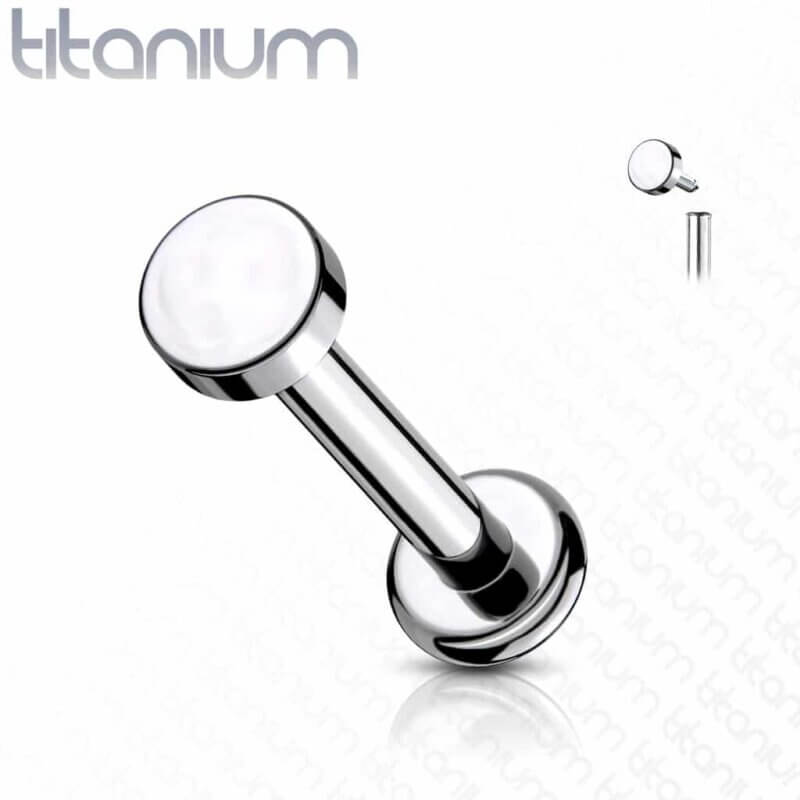 Implant Grade Titanium Läppiercing Rund Top