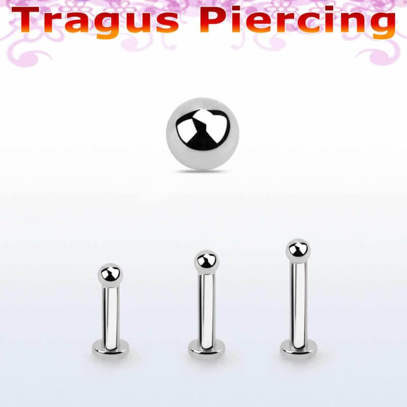 Tragus Labret 2 mm Ball